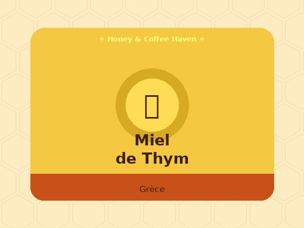 Miel de Thym de Grèce